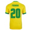 Men's Replica FIRMINO #20 Brazil Home Soccer Jersey Shirt 2021 Nike