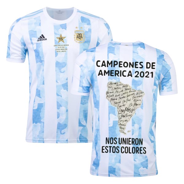 Men's Replica Argentina Home Copa America Soccer Jersey Shirt Winner Version 2021 Adidas