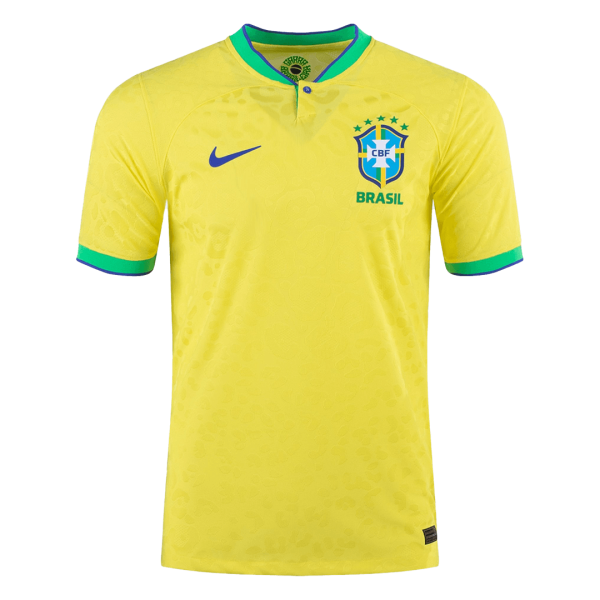 Men's Authentic Brazil Home Soccer Jersey Shirt 2022 Nike - World Cup 2022