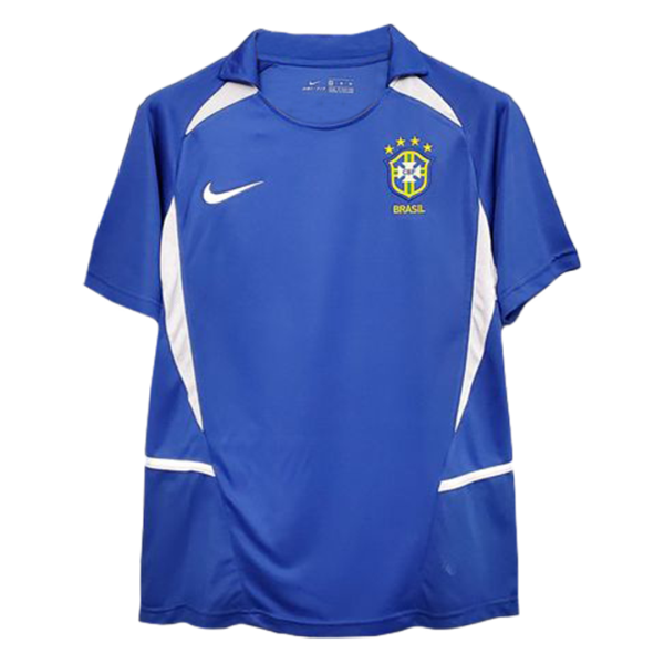 Men's Retro 2002 Brazil Away Soccer Jersey Shirt