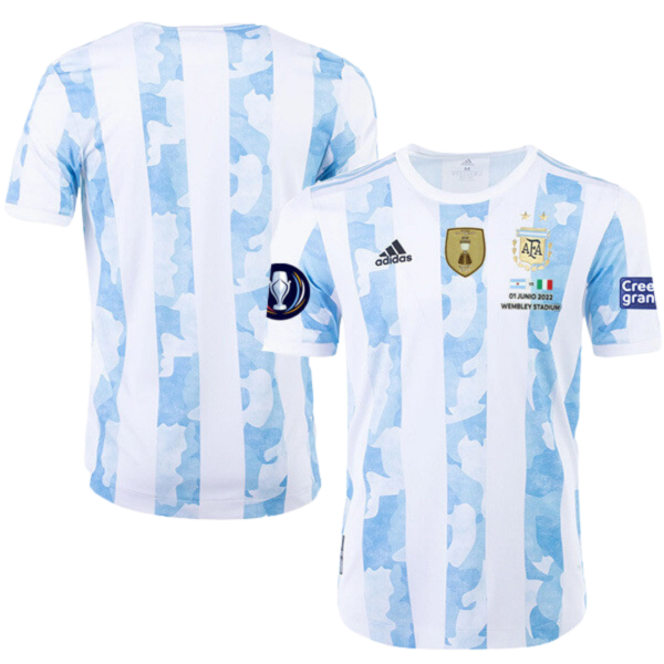 Men's Authentic Argentina Finalissima Home Soccer Jersey Shirt 2021 Adidas