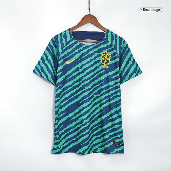 Men's Replica Brazil Pre-Match Training Soccer Jersey Shirt 2022 Nike