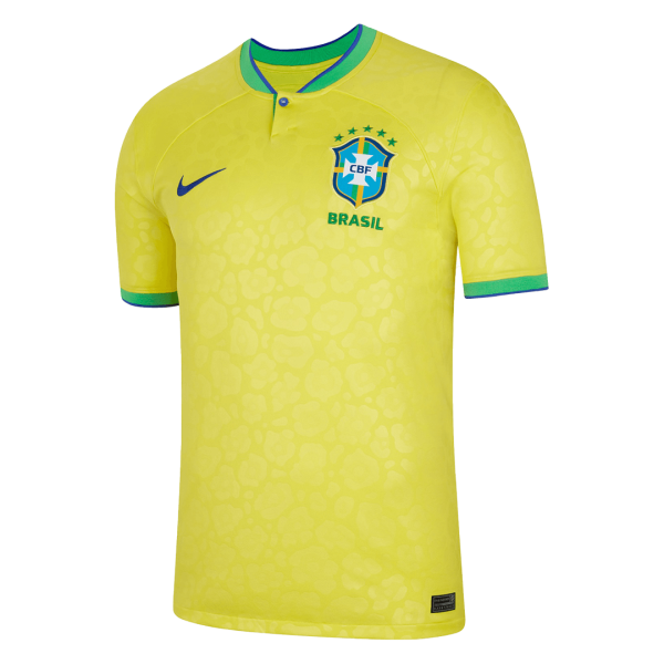 Men's Replica Brazil Home Soccer Jersey Shirt 2022 Nike - World Cup 2022