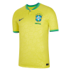 Men's Replica Brazil Home Soccer Jersey Kit (Jersey+Shorts) 2022 Nike - World Cup 2022