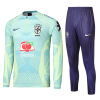 Men's Brazil Zipper Tracksuit Sweat Shirt Kit (Top+Trousers) 2022 Nike