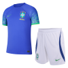 Kids Brazil Away Soccer Jersey Kit (Jersey+Shorts) 2022 Nike - World Cup 2022