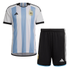 Men's Replica Argentina Home Soccer Jersey Kit (Jersey+Shorts) 2022 Adidas - World Cup 2022