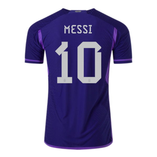 Men's Authentic Messi #10 Argentina Away Soccer Jersey Shirt 2022 Adidas World Cup 2022