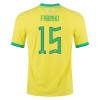 Men's Authentic FABINHO #15 Brazil Home Soccer Jersey Shirt 2022 Nike