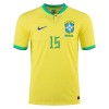 Men's Authentic FABINHO #15 Brazil Home Soccer Jersey Shirt 2022 Nike