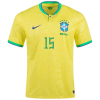 Men's Replica FABINHO #15 Brazil Home Soccer Jersey Shirt 2022 Nike - World Cup 2022