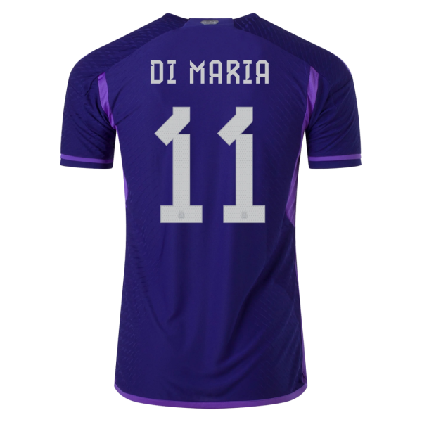 Men's Authentic DI MARIA #11 Argentina Away Soccer Jersey Shirt 2022 Adidas World Cup 2022