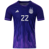 Men's Authentic L. MARTINEZ #22 Argentina Away Soccer Jersey Shirt 2022 Adidas World Cup 2022