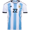 Men's Replica L. MARTINEZ #22 Argentina Home Soccer Jersey Shirt 2022 Adidas - World Cup 2022