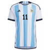 Men's Authentic DI MARIA #11 Argentina Home Soccer Jersey Shirt 2022 Adidas World Cup 2022