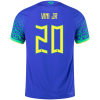 Men's Authentic VINI JR #20 Brazil Away Soccer Jersey Shirt 2022 Nike