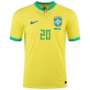 Men's Authentic VINI JR #20 Brazil Home Soccer Jersey Shirt 2022 Nike