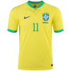 Men's Authentic P.Coutinho #11 Brazil Home Soccer Jersey Shirt 2022 Nike