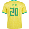 Men's Replica VINI JR #20 Brazil Home Soccer Jersey Shirt 2022 Nike - World Cup 2022