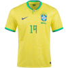 Men's Replica G.JESUS #19 Brazil Home Soccer Jersey Shirt 2022 Nike - World Cup 2022
