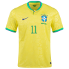 Men's Replica P.Coutinho #11 Brazil Home Soccer Jersey Shirt 2022 Nike - World Cup 2022