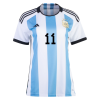 Women's Replica DI MARIA #11 Argentina Home Soccer Jersey Shirt 2022 Adidas
