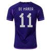 Men's Replica DI MARIA #11 Argentina Away Soccer Jersey Shirt 2022 Adidas - World Cup 2022