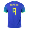 Men's Authentic RICHARLISON #9 Brazil Away Soccer Jersey Shirt 2022 Nike