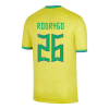 Men's Replica RODRYGO #26 Brazil Home Soccer Jersey Shirt 2022 Nike - World Cup 2022