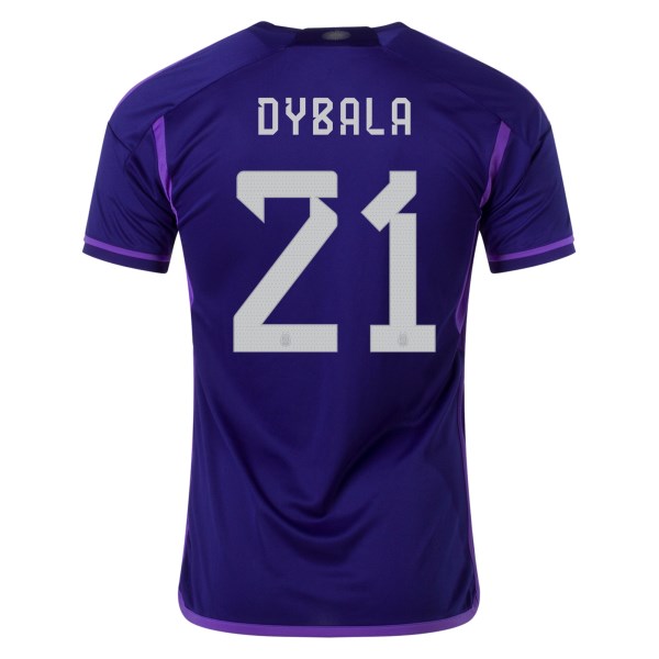 Men's Replica DYBALA #21 Argentina Away Soccer Jersey Shirt 2022 Adidas - World Cup 2022