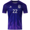 Men's Replica L. MARTINEZ #22 Argentina Away Soccer Jersey Shirt 2022 Adidas - World Cup 2022