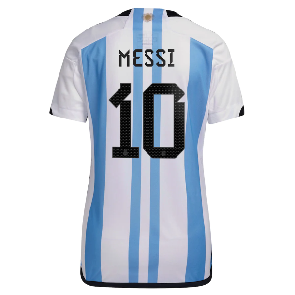 Women's Replica MESSI #10 Argentina Home Soccer Jersey Shirt 2022 Adidas