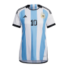 Women's Replica MESSI #10 Argentina Home Soccer Jersey Shirt 2022 Adidas