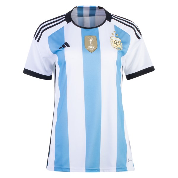 Women's Replica Argentina Three Stars Champion Edition Home Soccer Jersey Shirt 2022 Adidas - World Cup 2022