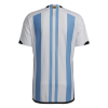 Men's Authentic Argentina Three Stars Champion Edition Home Soccer Jersey Shirt 2022 Adidas - World Cup 2022