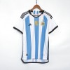 Men's Authentic Argentina Three Stars Champion Edition Home Soccer Jersey Shirt 2022 Adidas - World Cup 2022