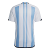 Men's Replica Argentina Three Stars Home Soccer Jersey Shirt 2022 Adidas - World Cup 2022