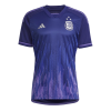 Men's Replica Argentina Three Stars Champion Edition Away Soccer Jersey Whole Kit (Jersey+Shorts+Socks) 2022 Adidas - World Cup 2022