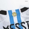 Men's Authentic MESSI #10 Argentina Three Stars Champion Edition Home Soccer Jersey Shirt 2022 Adidas World Cup 2022
