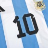 Men's Replica MESSI #10 Argentina Three Stars Champion Edition Home Soccer Jersey Shirt 2022 Adidas