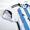 Men's Replica MESSI #10 Argentina Three Stars Champion Edition Home Soccer Jersey Shirt 2022 Adidas