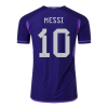 Men's Authentic Messi #10 Argentina Away Soccer Jersey Shirt 2022 Adidas World Cup 2022