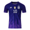 Men's Authentic Messi #10 Argentina Away Soccer Jersey Shirt 2022 Adidas World Cup 2022