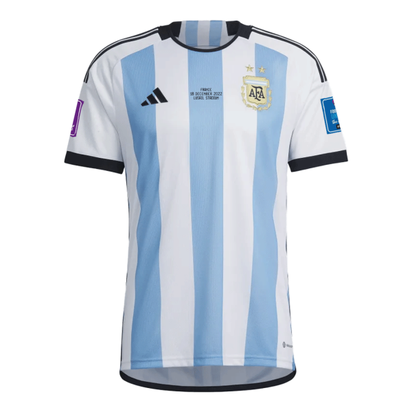 Men's Replica Argentina Final Edition Home Soccer Jersey Shirt 2022 Adidas - World Cup 2022