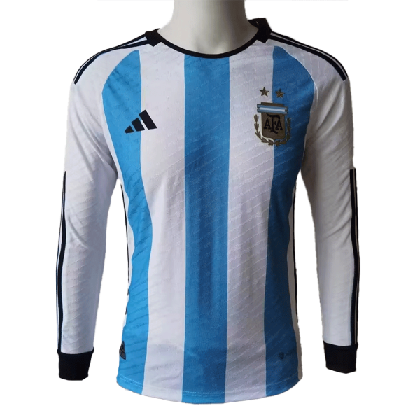 Men's Authentic Argentina Home Soccer Long Sleeves Jersey Shirt 2022 Adidas