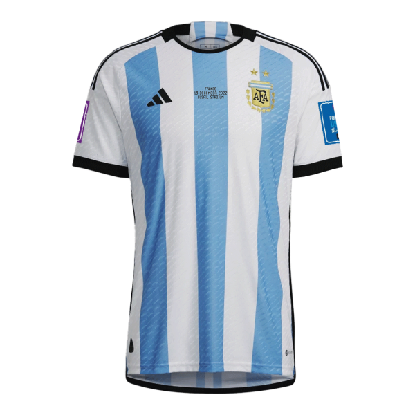 Men's Authentic Argentina Final Edition Home Soccer Jersey Shirt 2022 Adidas - World Cup 2022