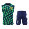 Men's Brazil Soccer Sleeveless Training Kit (Top+Shorts) 2022 Nike