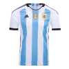 Men's Replica Argentina Champions Argentina 3 Stars Home Soccer Jersey Shirt 2022 Adidas