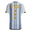 Men's Authentic Champion Argentina 3 Stars Home Soccer Jersey Shirt 2022 Adidas