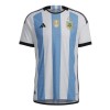 Men's Authentic Champion Argentina 3 Stars Home Soccer Jersey Shirt 2022 Adidas